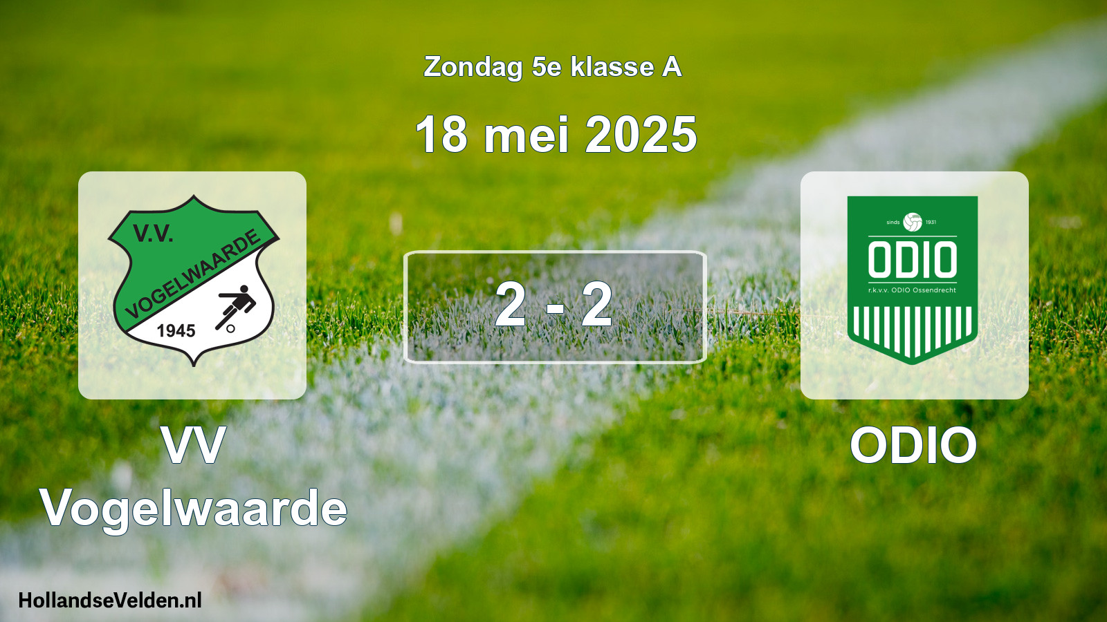 Total number of matches played: VV Vogelwaarde - ODIO 2 - 2 (18 May 2025)