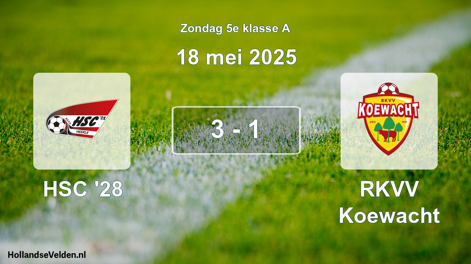 Total number of matches played: HSC '28 - RKVV Koewacht 3 - 1 (18 May 2025)