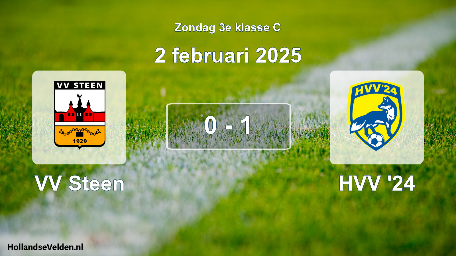 Total number of matches played: VV Steen - HVV '24 0 - 1 (2 February 2025)
