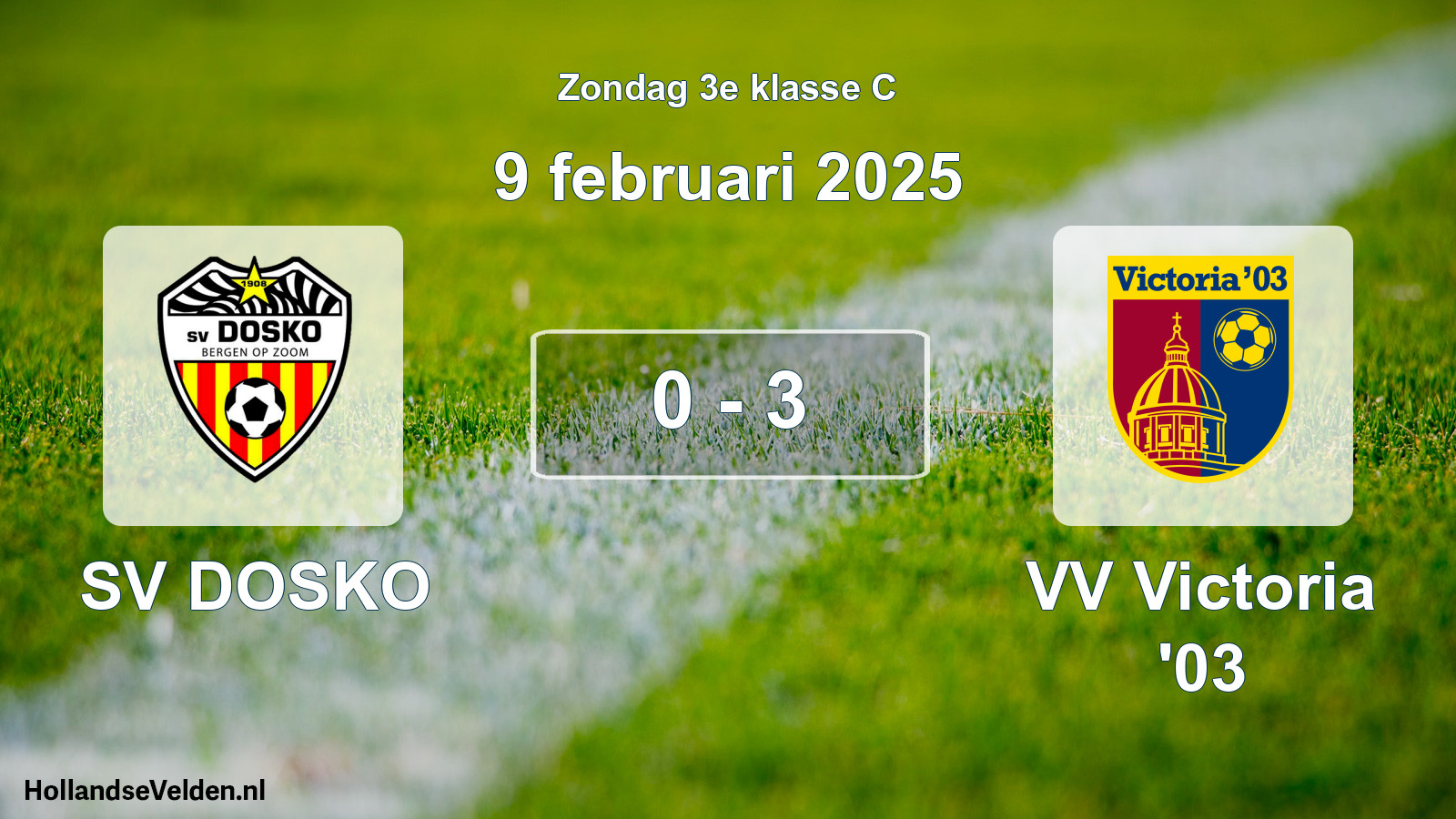 Total number of matches played: SV DOSKO - VV Victoria '03 0 - 3 (9 February 2025)