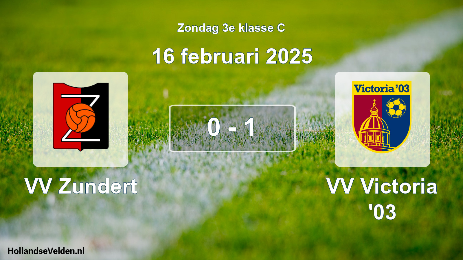 Total number of matches played: VV Zundert - VV Victoria '03 0 - 1 (16 February 2025)