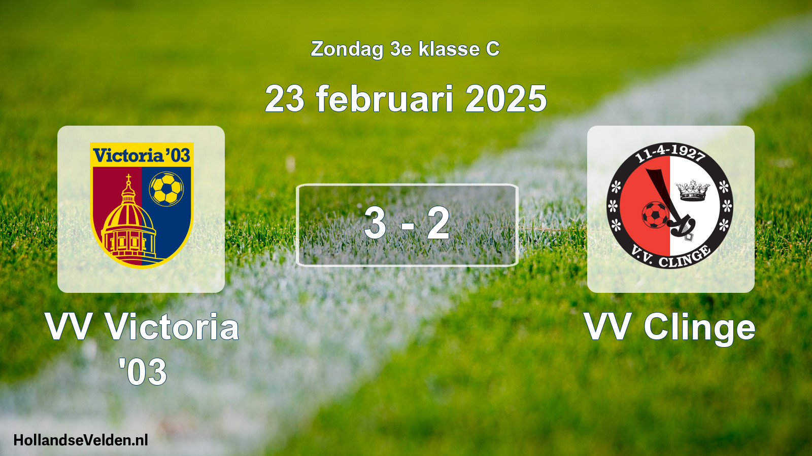 Total number of matches played: VV Victoria '03 - VV Clinge 3 - 2 (23 February 2025)