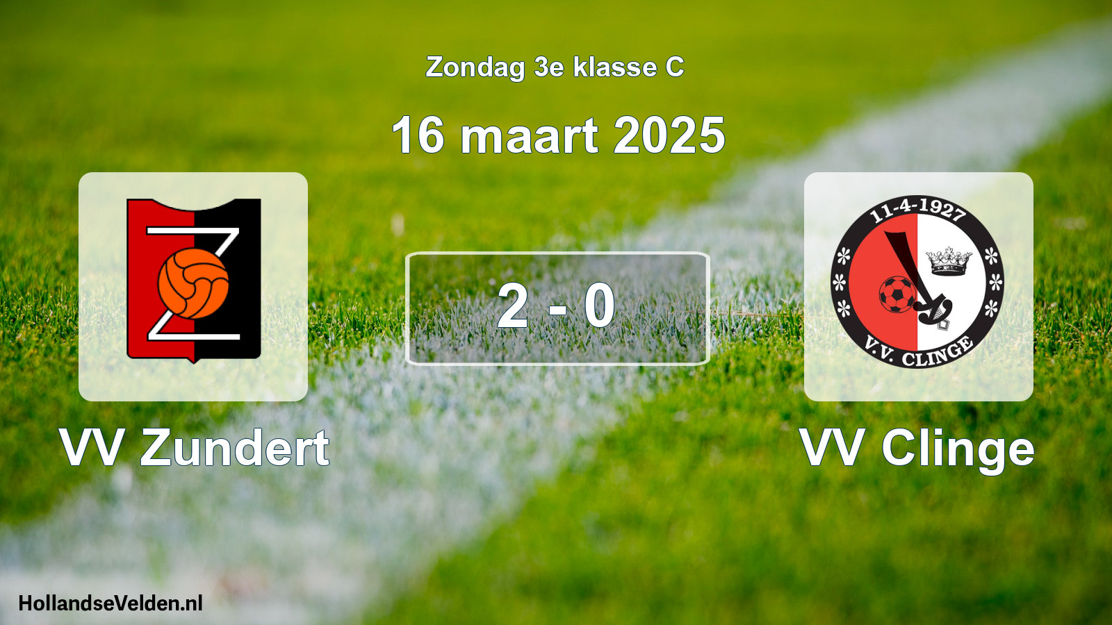 Total number of matches played: VV Zundert - VV Clinge 2 - 0 (16 March 2025)