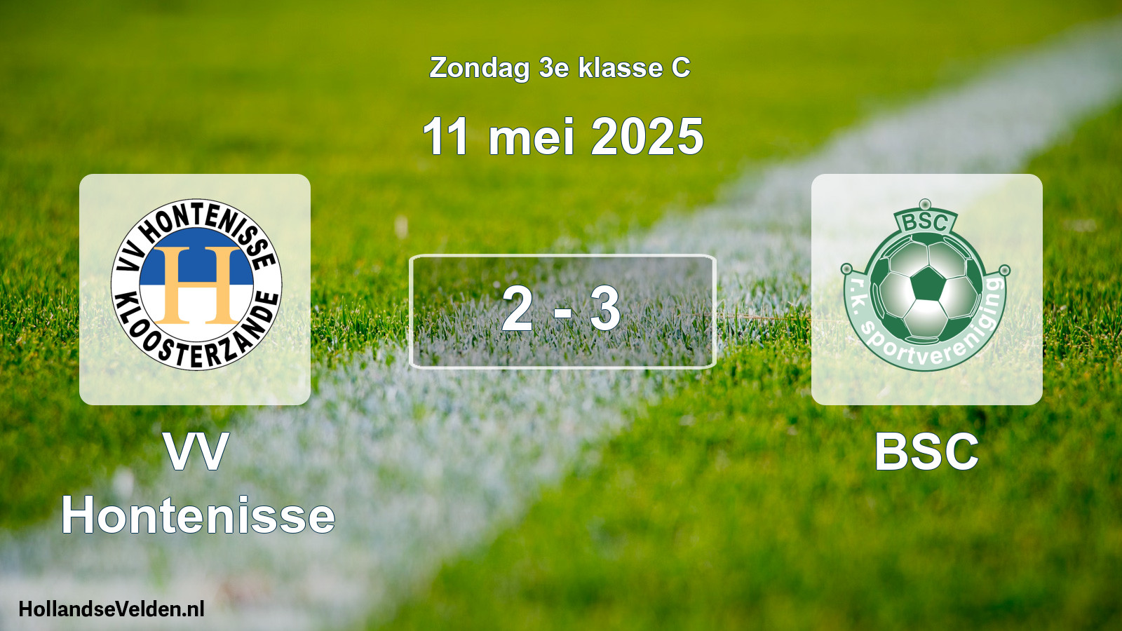 Total number of matches played: VV Hontenisse - BSC 2 - 3 (11 May 2025)