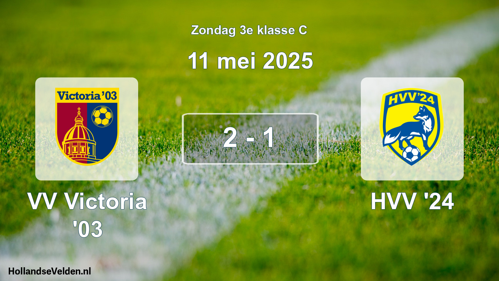 Total number of matches played: VV Victoria '03 - HVV '24 2 - 1 (11 May 2025)