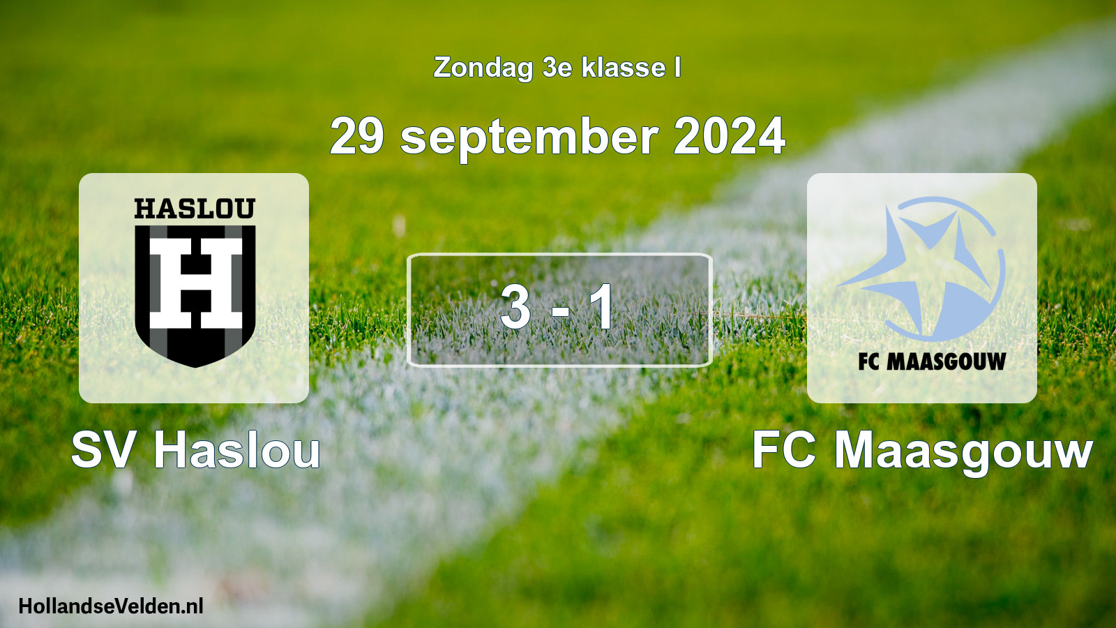 Total number of matches played: SV Haslou - FC Maasgouw 3 - 1 (29 September 2024)