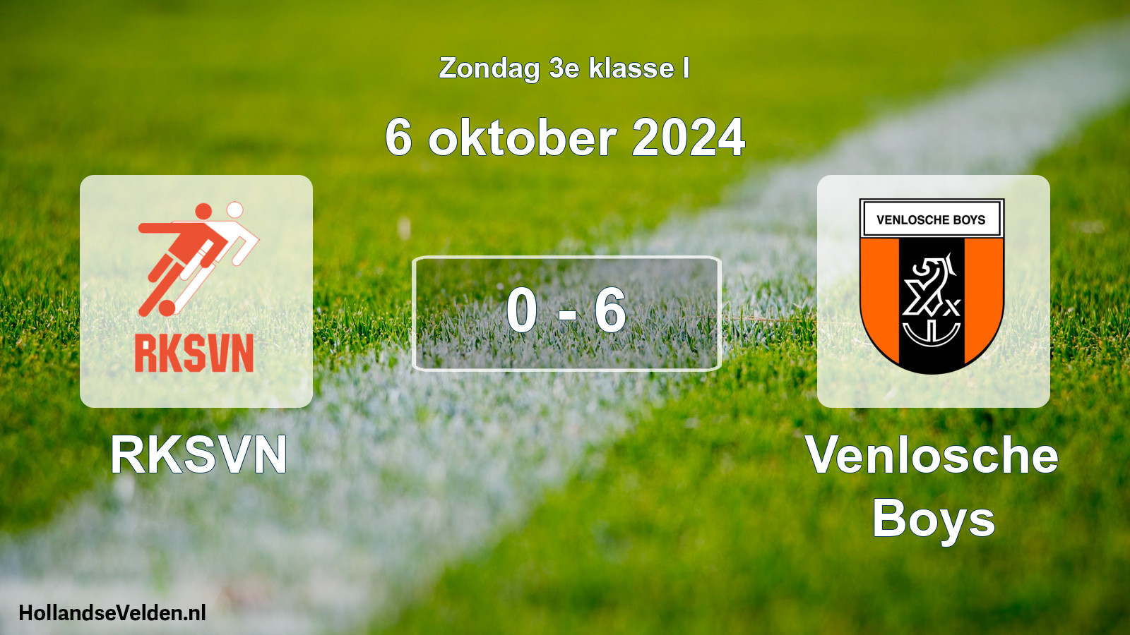 Total number of matches played: RKSVN - Venlosche Boys 0 - 6 (6 October 2024)