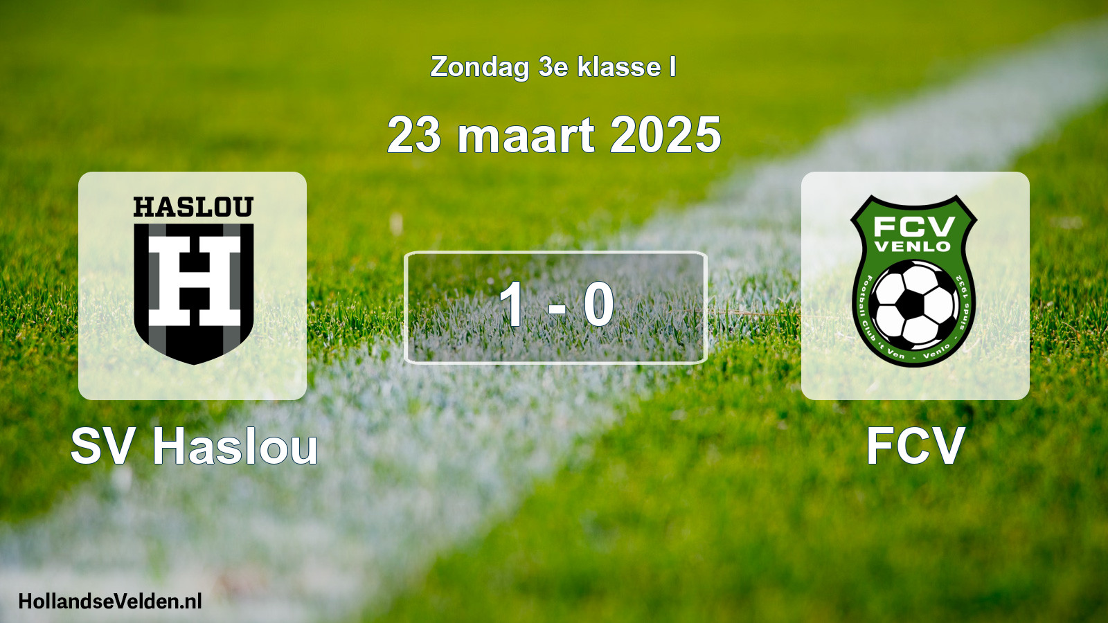 Total number of matches played: SV Haslou - FCV 1 - 0 (23 March 2025)