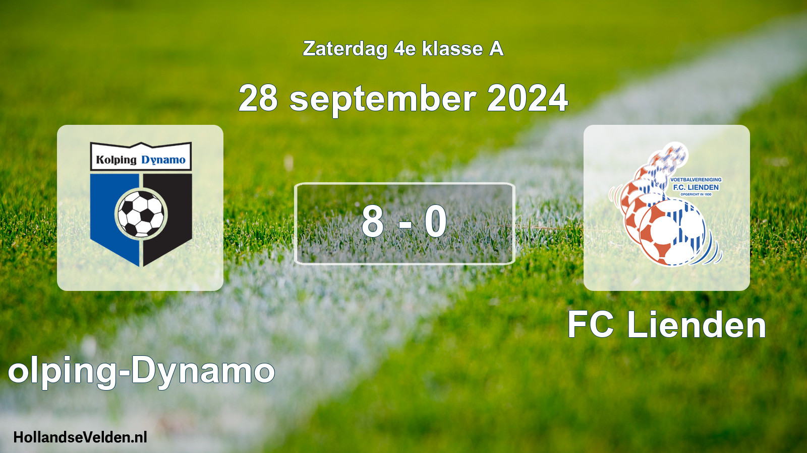 Total number of matches played: Kolping-Dynamo - FC Lienden 8 - 0 (28 September 2024)