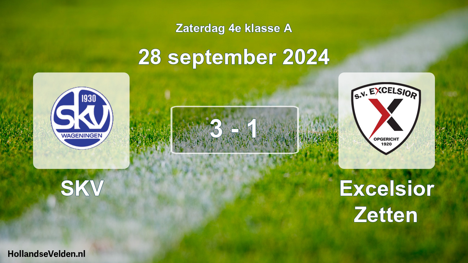Total number of matches played: SKV - Excelsior Zetten 3 - 1 (28 September 2024)