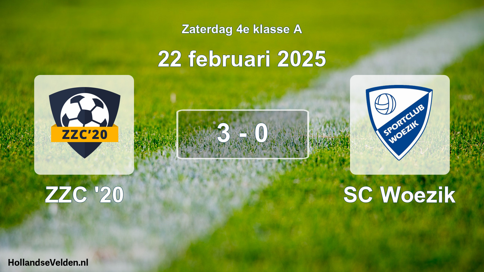 Total number of matches played: ZZC '20 - SC Woezik 3 - 0 (22 February 2025)