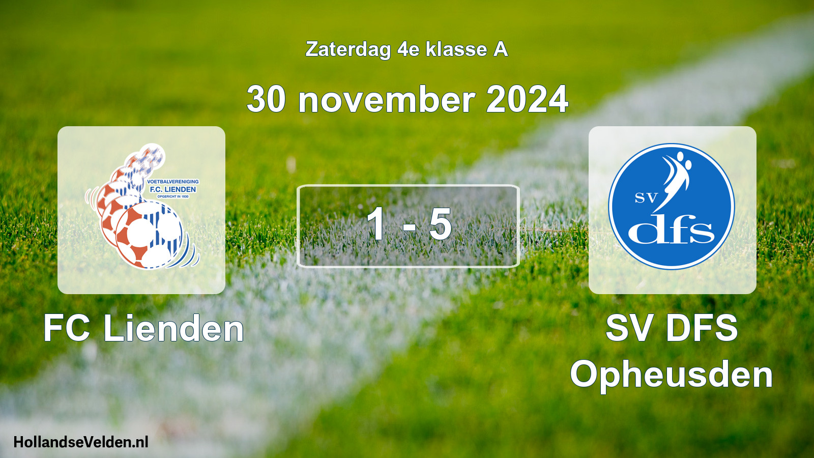 Total number of matches played: FC Lienden - SV DFS Opheusden 1 - 5 (30 November 2024)