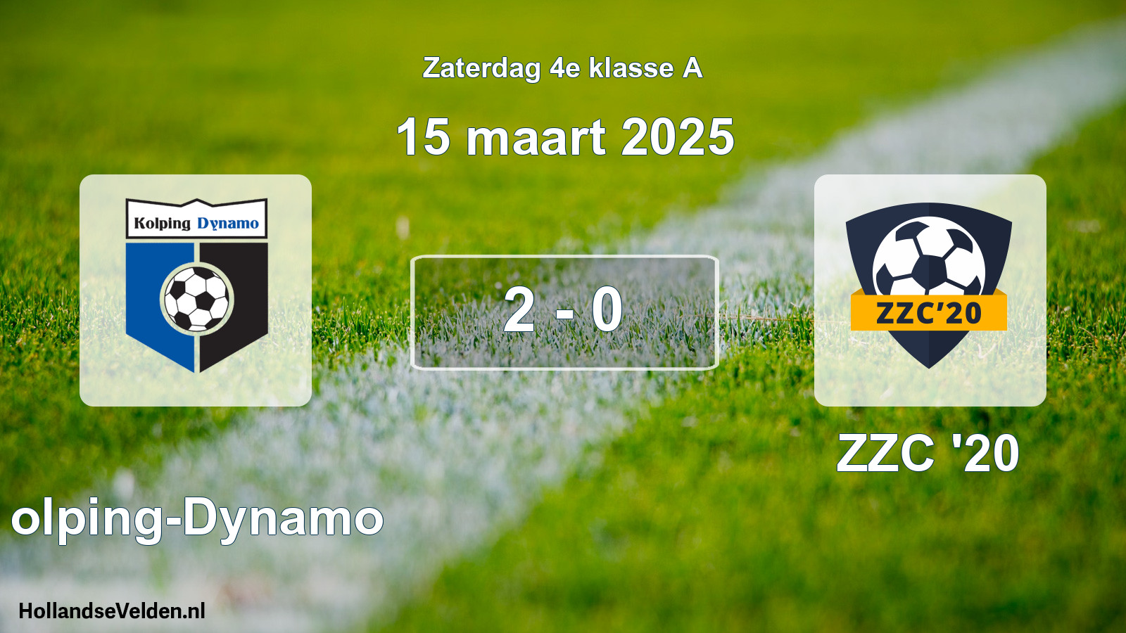 Total number of matches played: Kolping-Dynamo - ZZC '20 2 - 0 (15 March 2025)