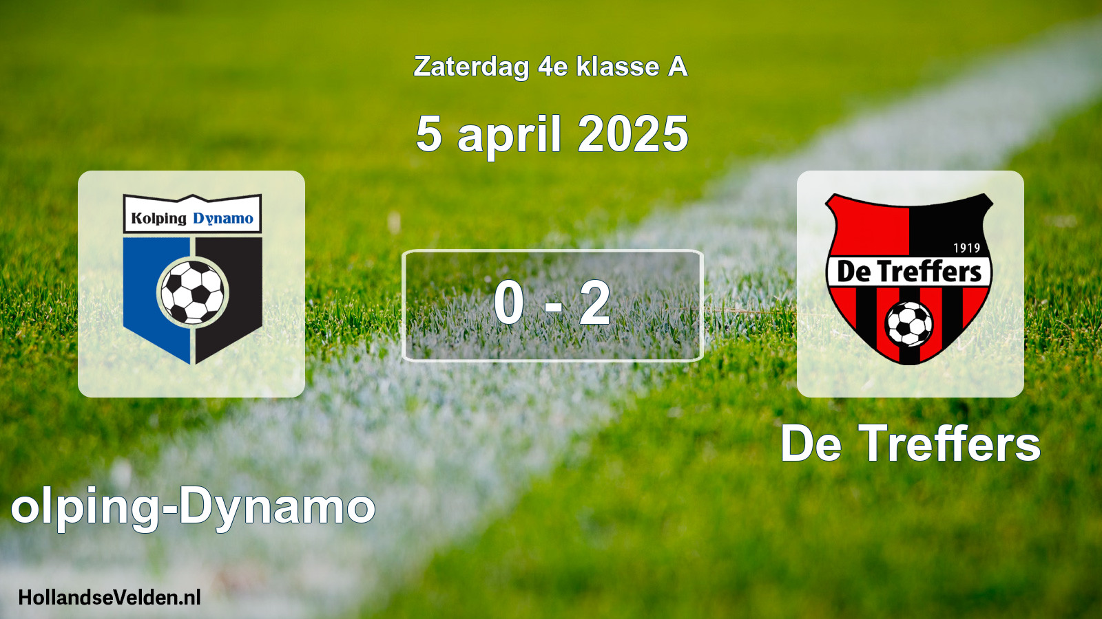Total number of matches played: Kolping-Dynamo - De Treffers 0 - 2 (5 April 2025)