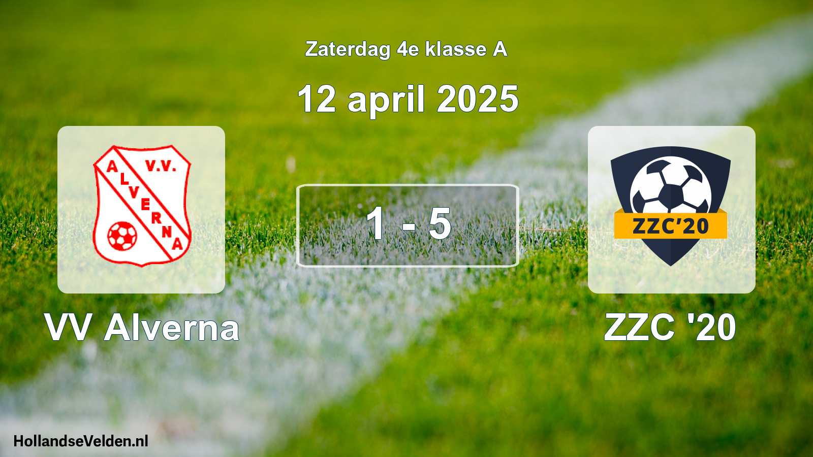 Total number of matches played: VV Alverna - ZZC '20 1 - 5 (12 April 2025)