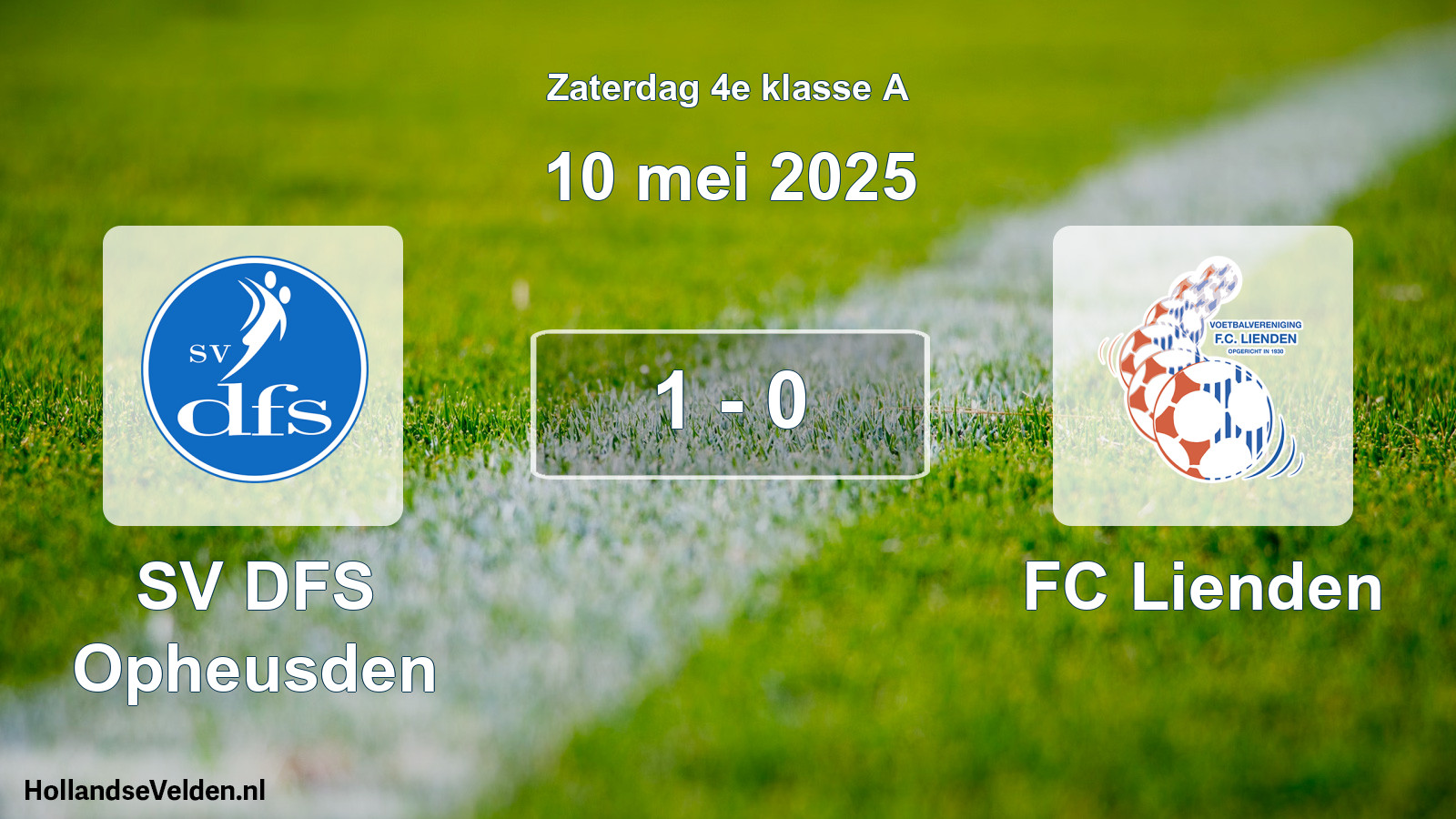 Total number of matches played: SV DFS Opheusden - FC Lienden 1 - 0 (10 May 2025)