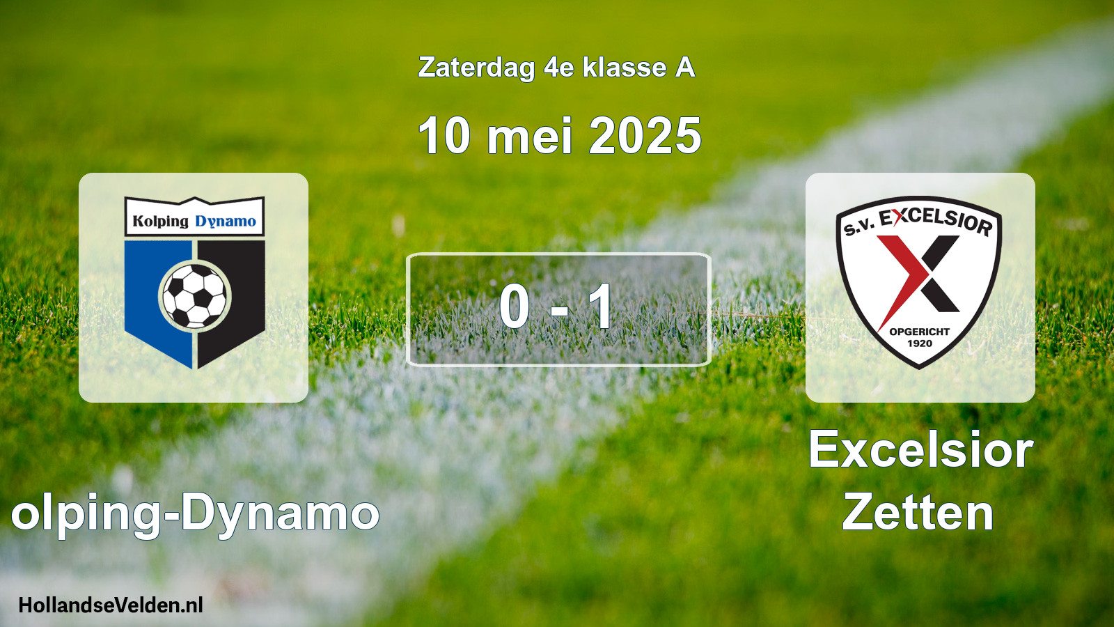 Total number of matches played: Kolping-Dynamo - Excelsior Zetten 0 - 1 (10 May 2025)