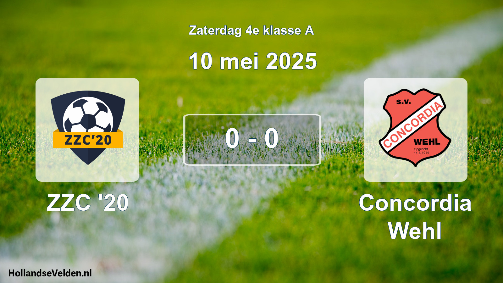 Total number of matches played: ZZC '20 - Concordia Wehl 0 - 0 (10 May 2025)