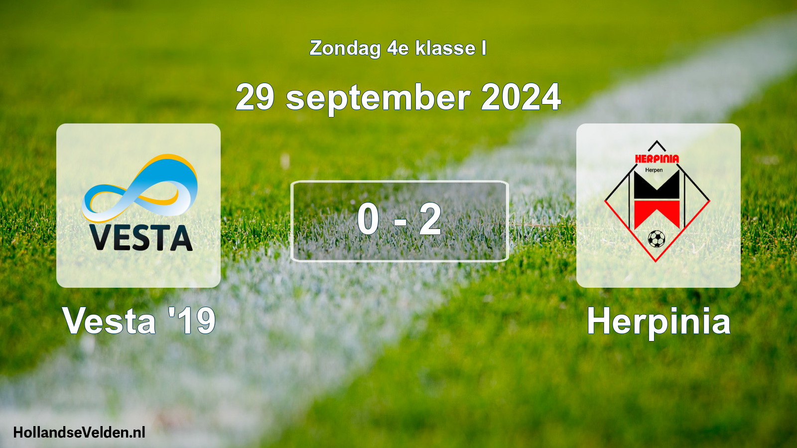 Total number of matches played: SSA Vesta '19 - Herpinia 0 - 2 (29 September 2024)