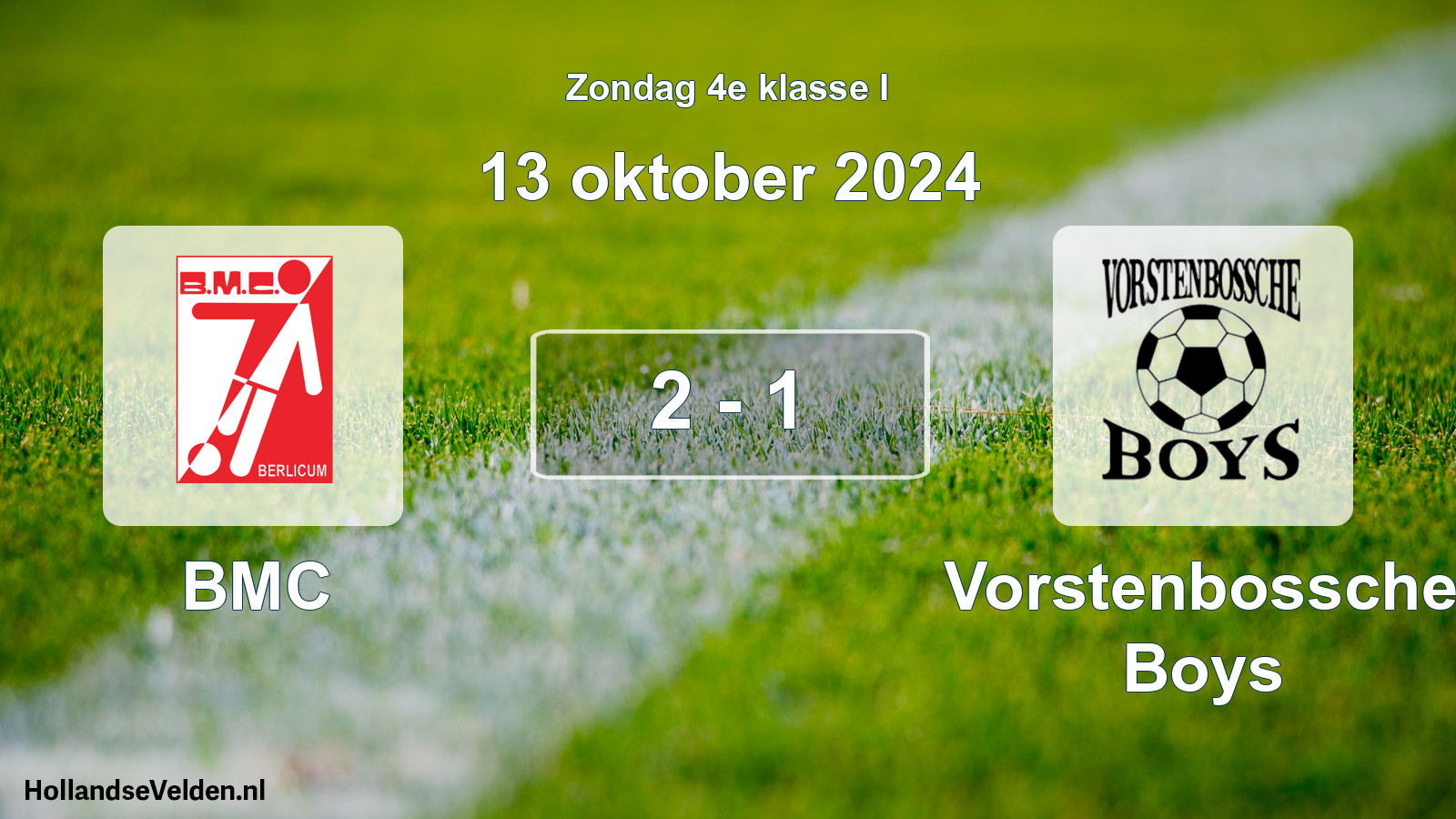 Total number of matches played: BMC - Vorstenbossche Boys 2 - 1 (13 October 2024)