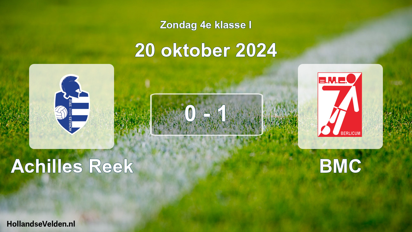 Total number of matches played: Achilles Reek - BMC 0 - 1 (20 October 2024)