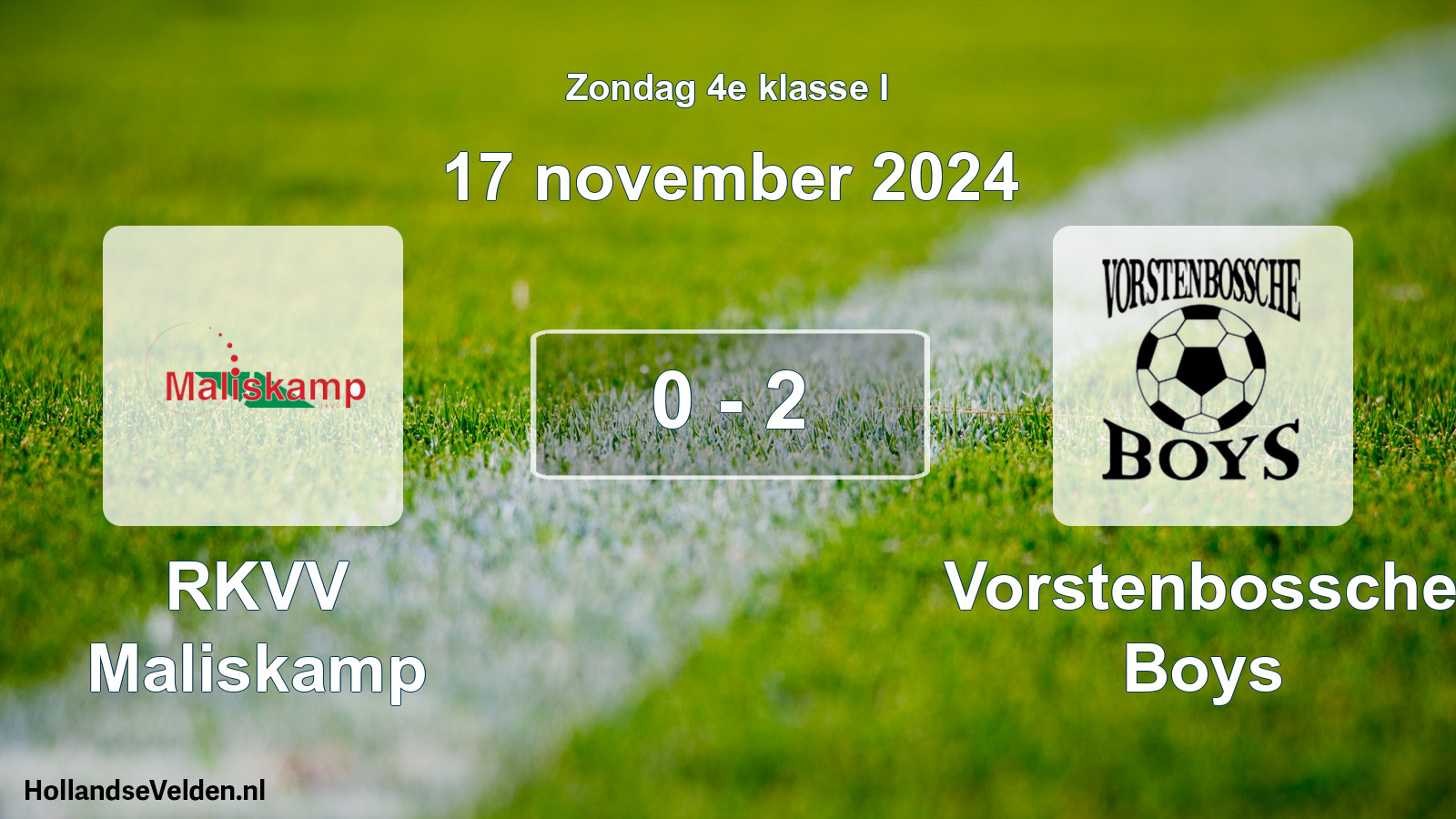Total number of matches played: RKVV Maliskamp - Vorstenbossche Boys 0 - 2 (17 November 2024)