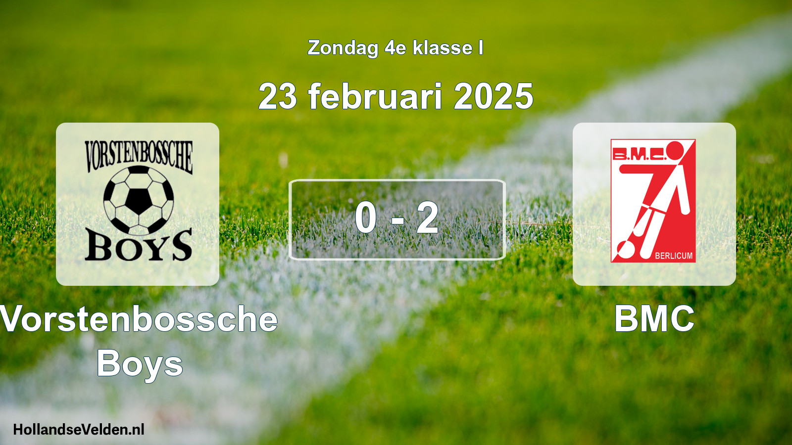 Total number of matches played: Vorstenbossche Boys - BMC 0 - 2 (23 February 2025)
