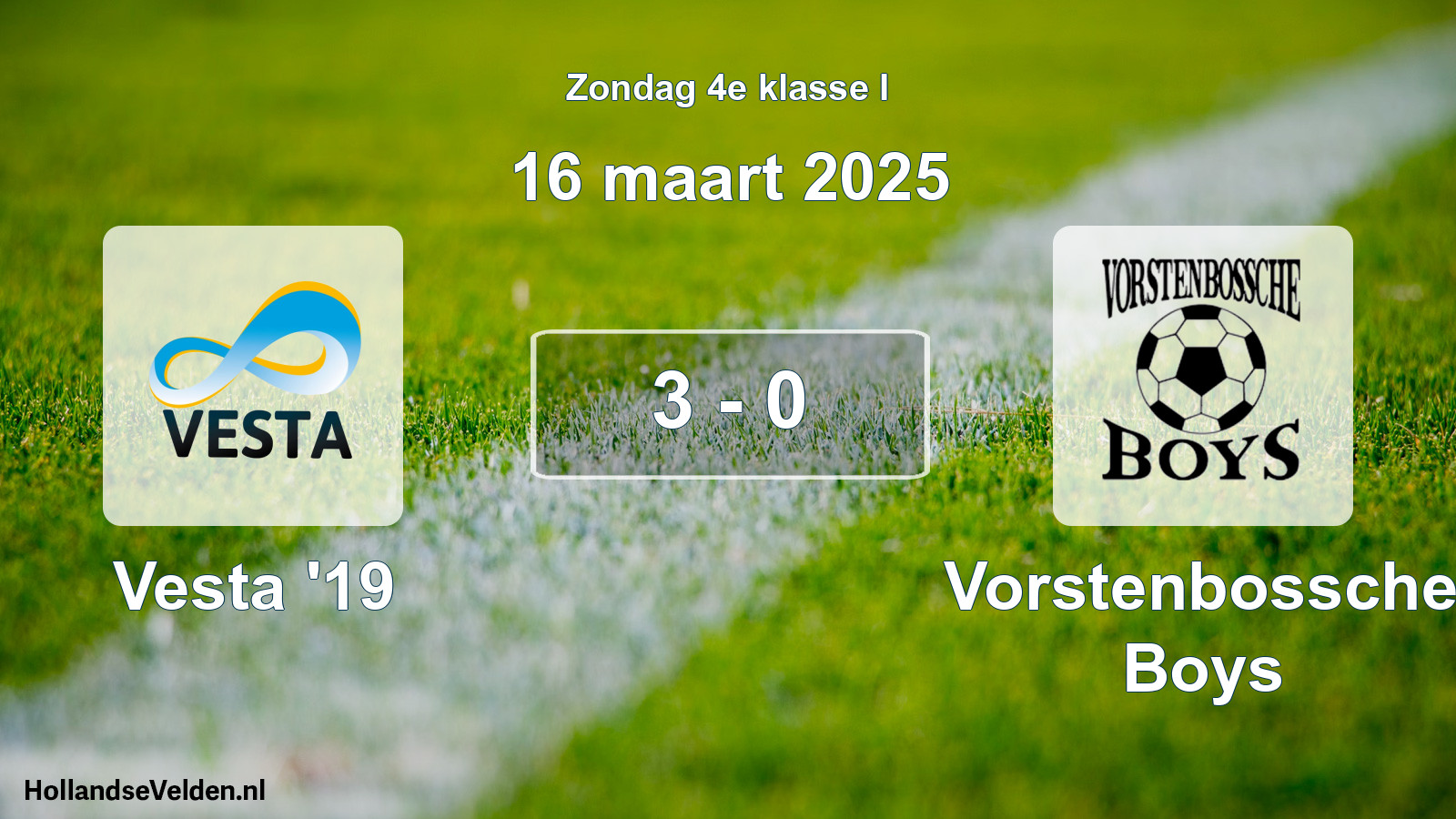 Gespeelde wedstrijd: Vesta '19 - Vorstenbossche Boys 3 - 0 (16 maart 2025)