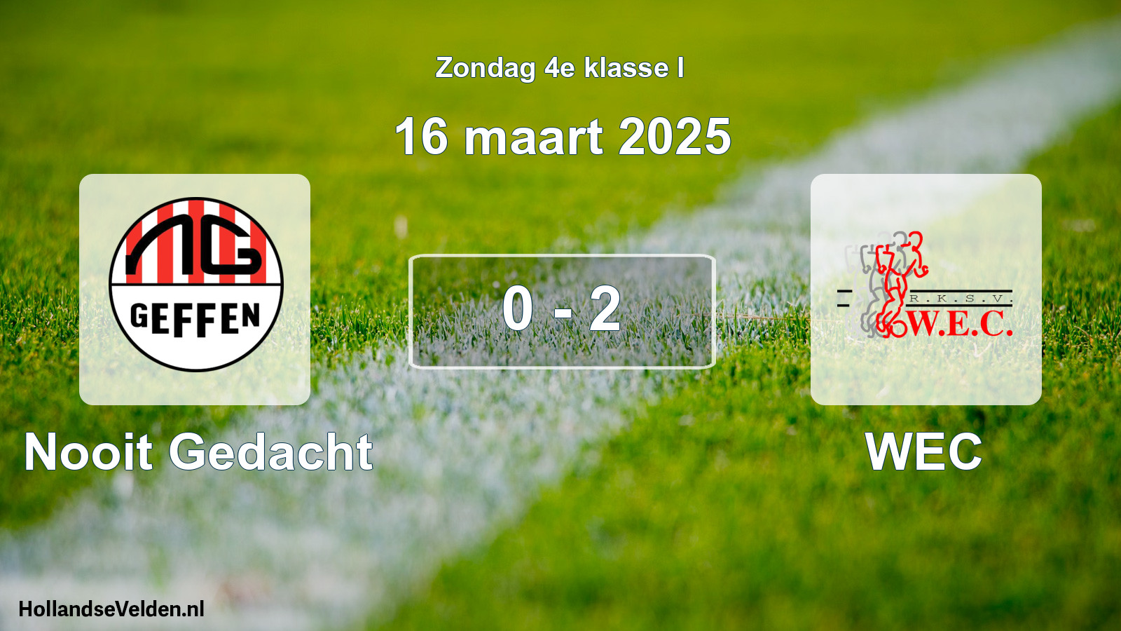 Total number of matches played: Nooit Gedacht - WEC 0 - 2 (16 March 2025)
