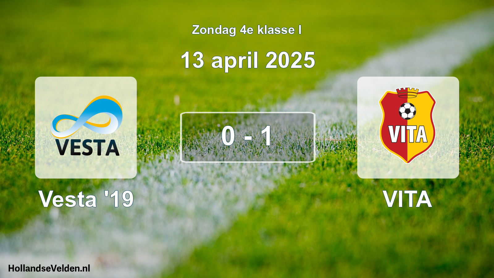 Gespeelde wedstrijd: Vesta '19 - VITA 0 - 1 (13 april 2025)