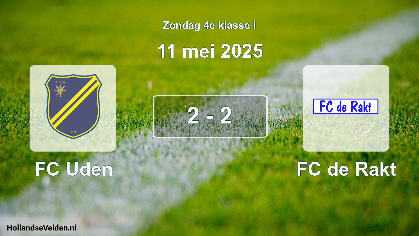 Total number of matches played: FC Uden - FC de Rakt 2 - 2 (11 May 2025)