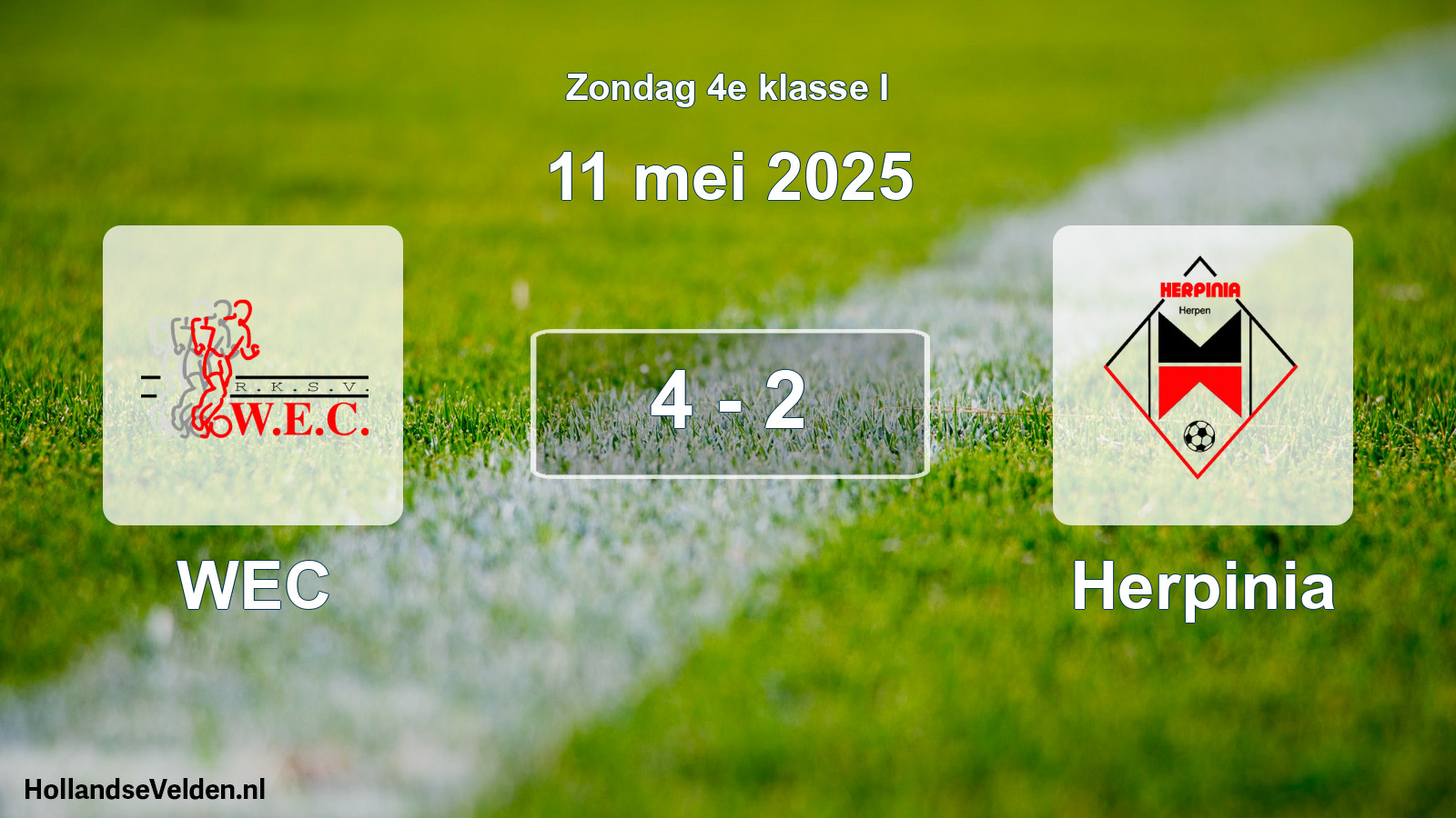 Total number of matches played: WEC - Herpinia 4 - 2 (11 May 2025)
