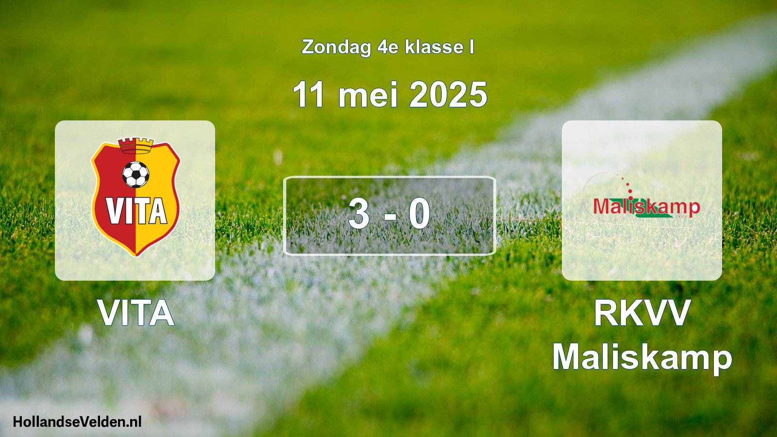 Total number of matches played: VITA - RKVV Maliskamp 3 - 0 (11 May 2025)