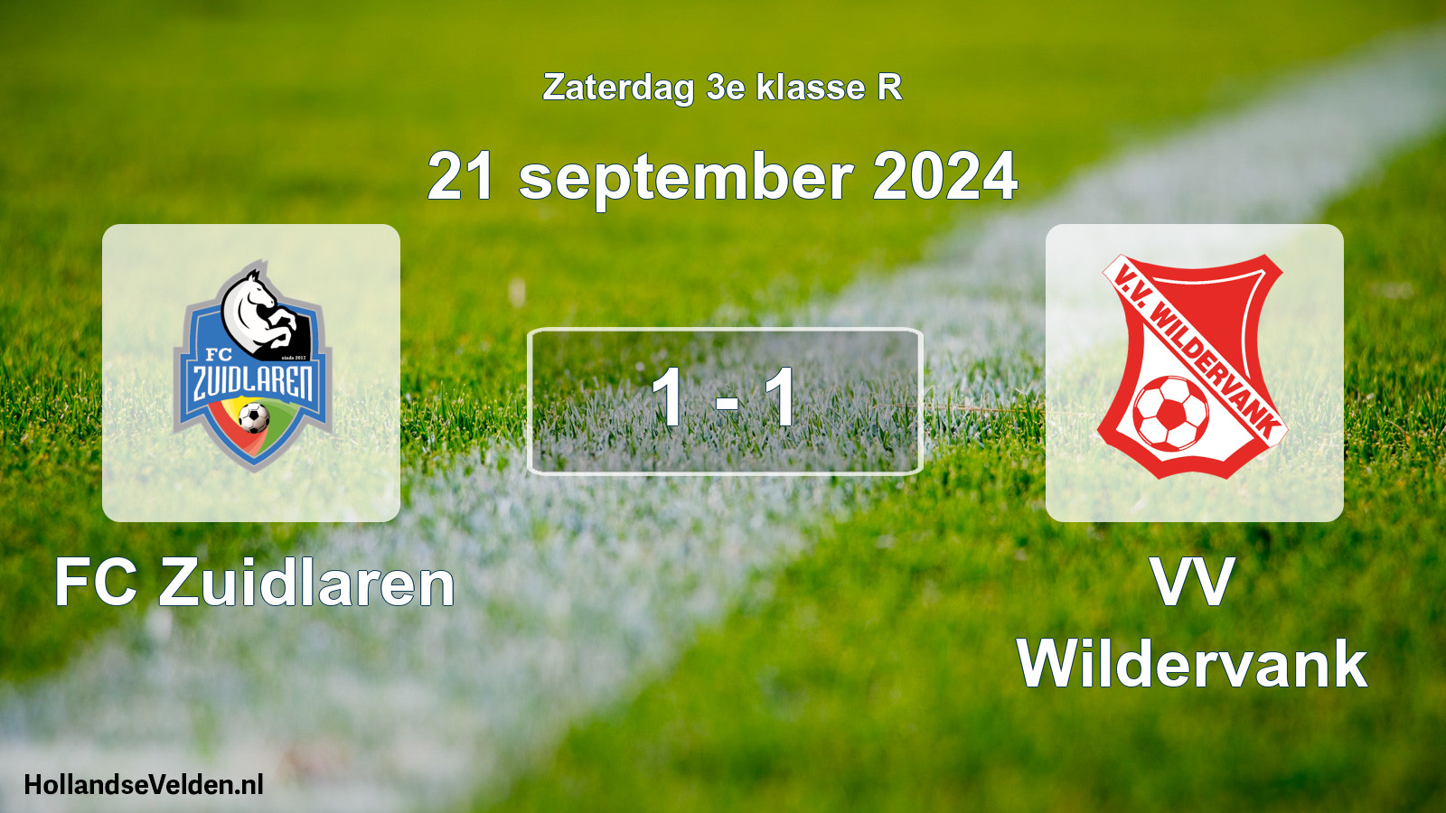 Total number of matches played: FC Zuidlaren - VV Wildervank 1 - 1 (21 September 2024)