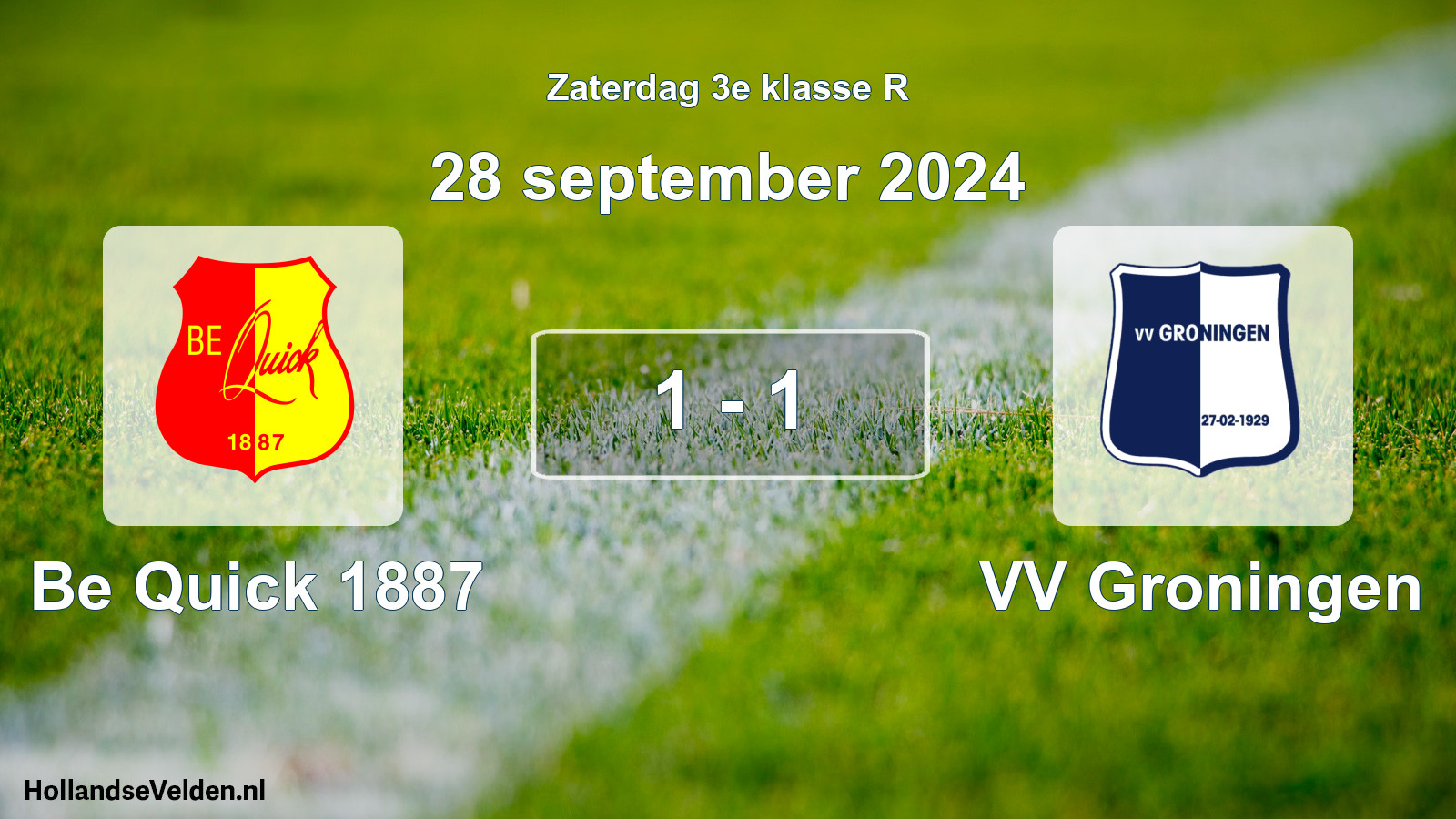 Total number of matches played: Be Quick 1887 - VV Groningen 1 - 1 (28 September 2024)