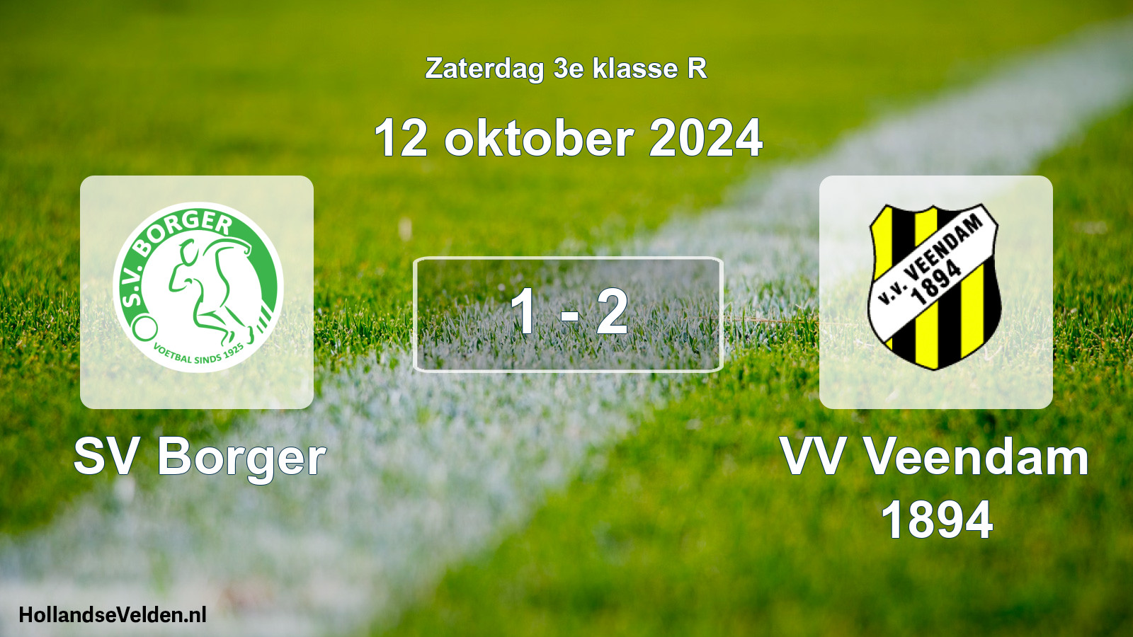 Total number of matches played: SV Borger - VV Veendam 1894 1 - 2 (12 October 2024)