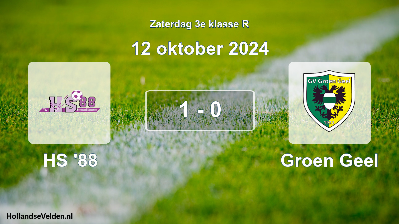 Total number of matches played: HS '88 - Groen Geel 1 - 0 (12 October 2024)