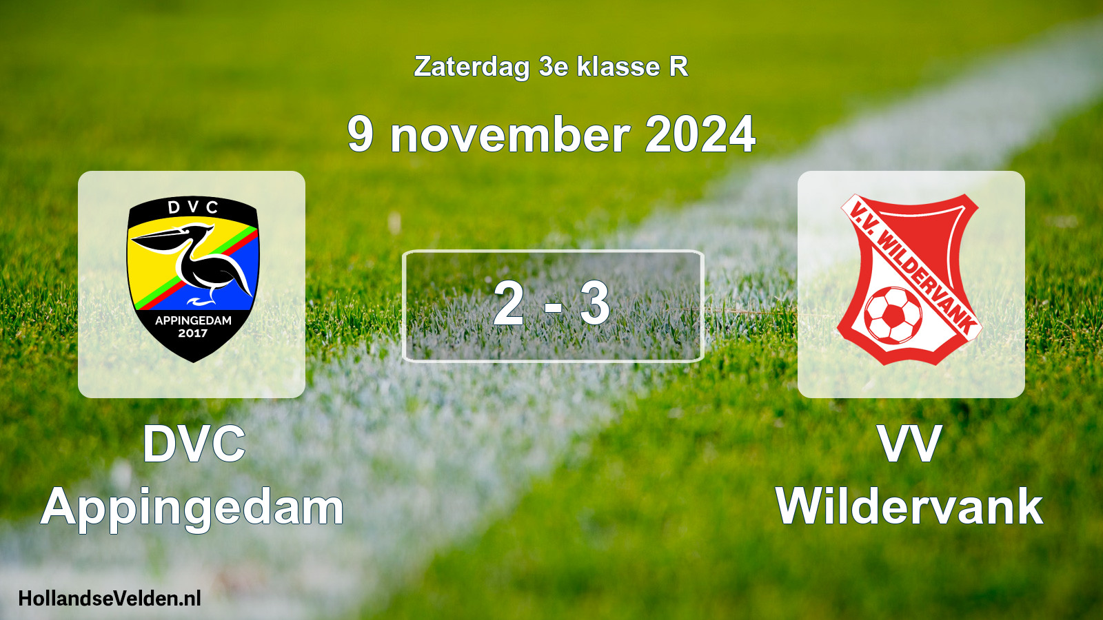 Total number of matches played: DVC Appingedam - VV Wildervank 2 - 3 (9 November 2024)