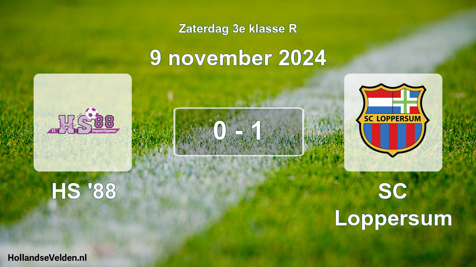 Total number of matches played: HS '88 - SC Loppersum 0 - 1 (9 November 2024)