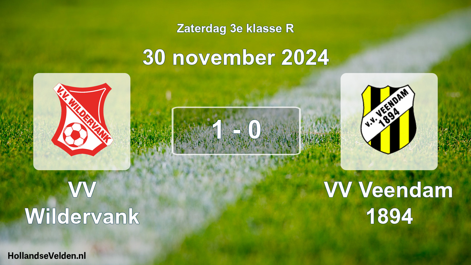 Total number of matches played: VV Wildervank - VV Veendam 1894 1 - 0 (30 November 2024)