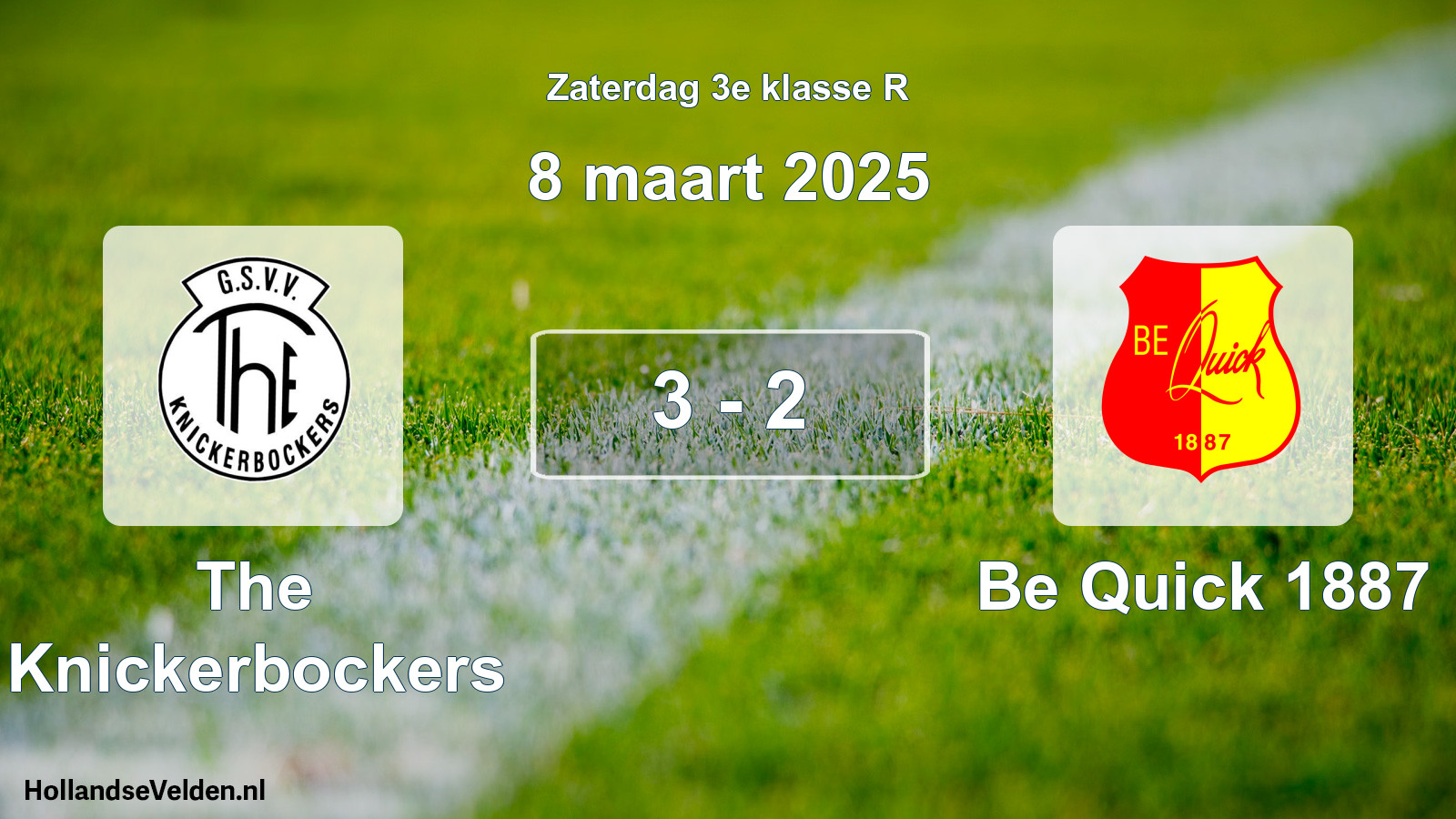 Total number of matches played: The Knickerbockers - Be Quick 1887 3 - 2 (8 March 2025)