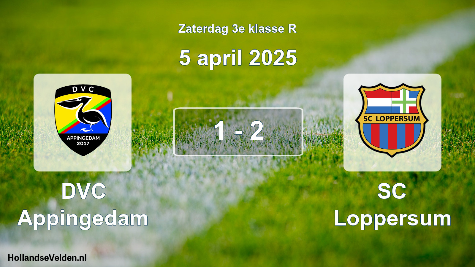 Total number of matches played: DVC Appingedam - SC Loppersum 1 - 2 (5 April 2025)