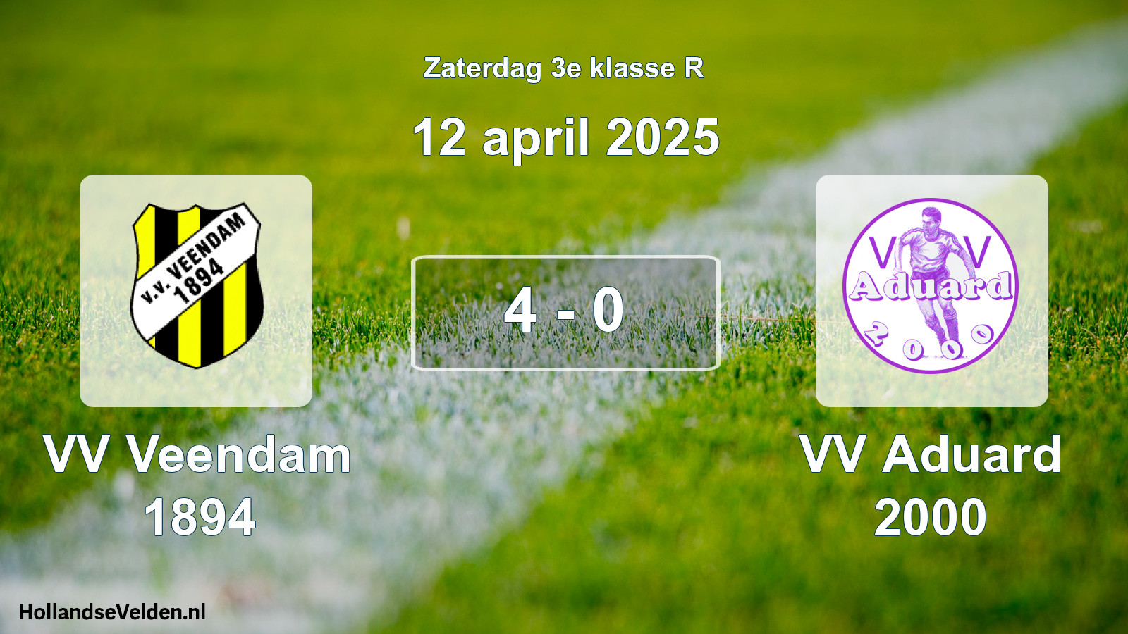 Total number of matches played: VV Veendam 1894 - VV Aduard 2000 4 - 0 (12 April 2025)
