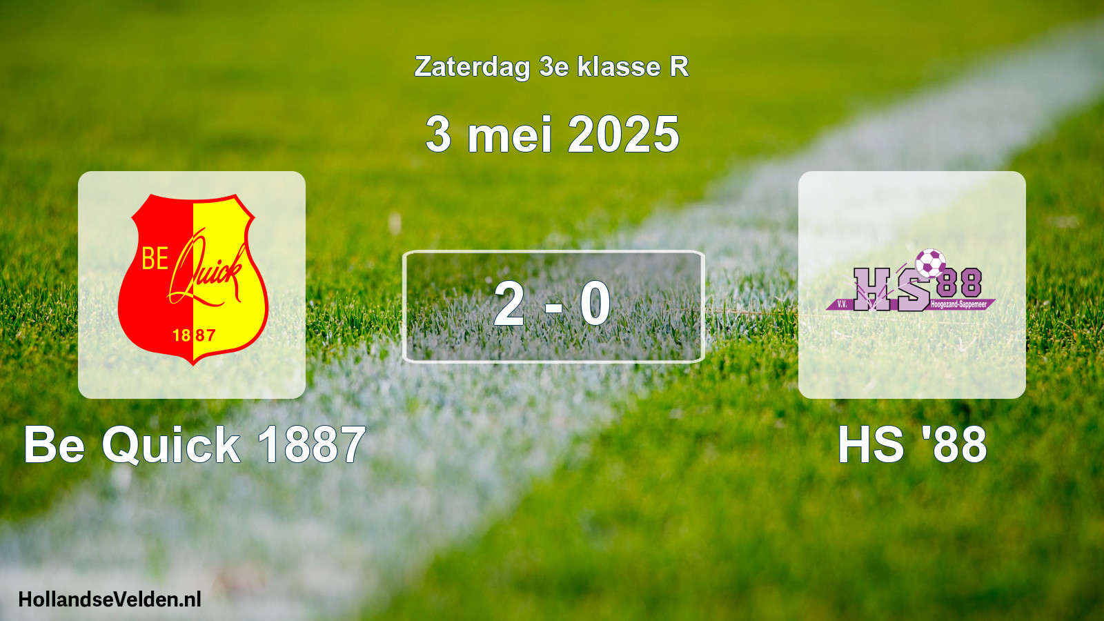 Total number of matches played: Be Quick 1887 - HS '88 2 - 0 (3 May 2025)
