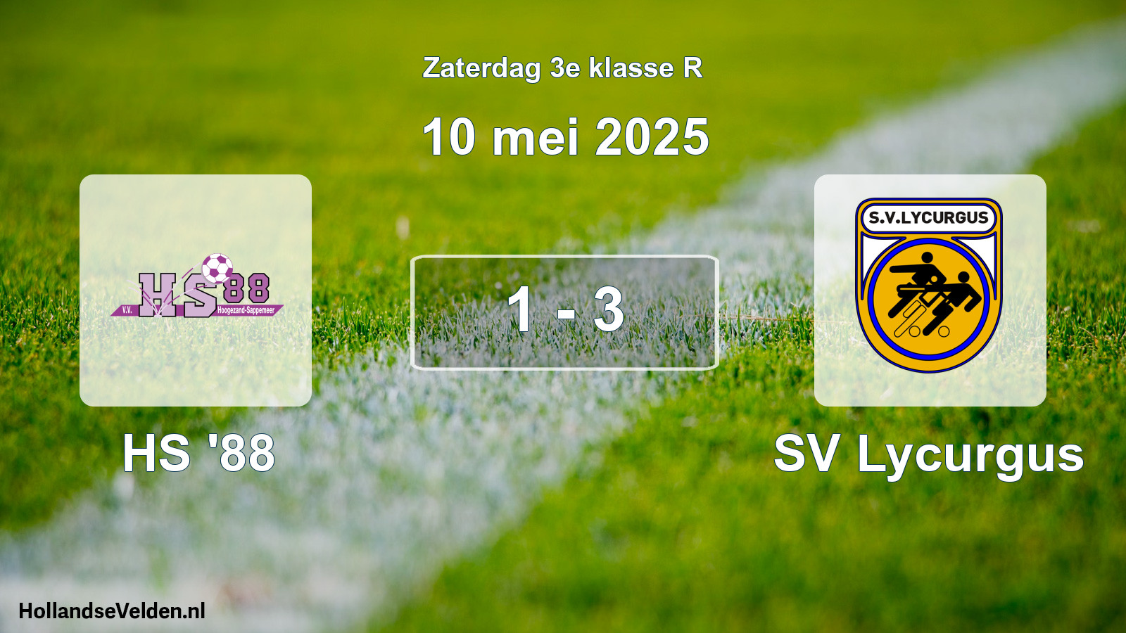 Total number of matches played: HS '88 - SV Lycurgus 1 - 3 (10 May 2025)
