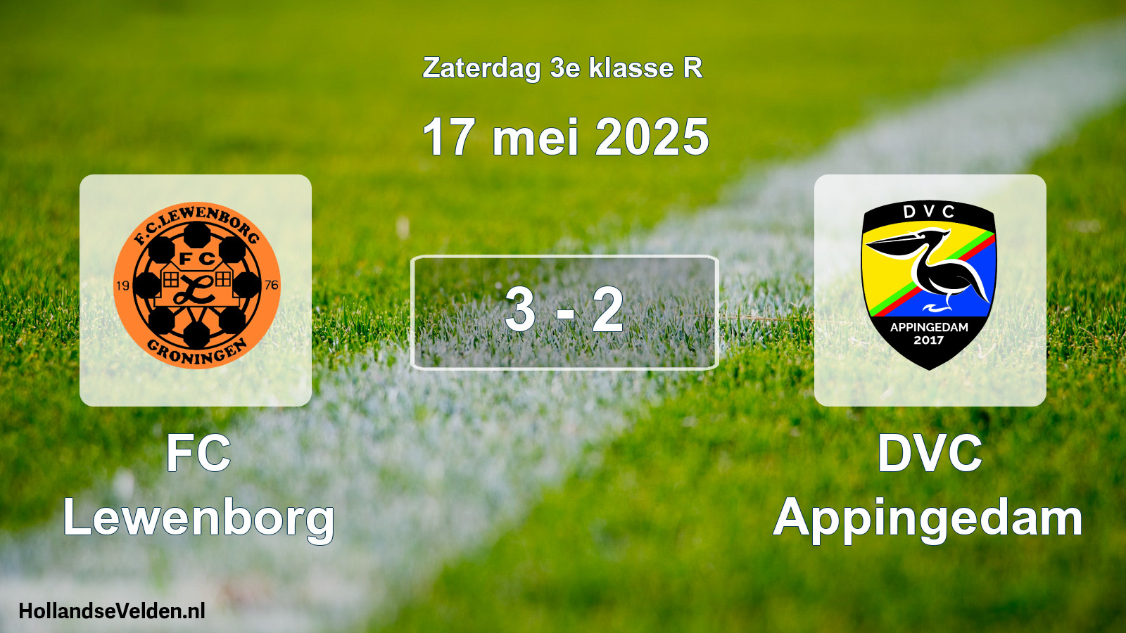 Total number of matches played: FC Lewenborg - DVC Appingedam 3 - 2 (17 May 2025)