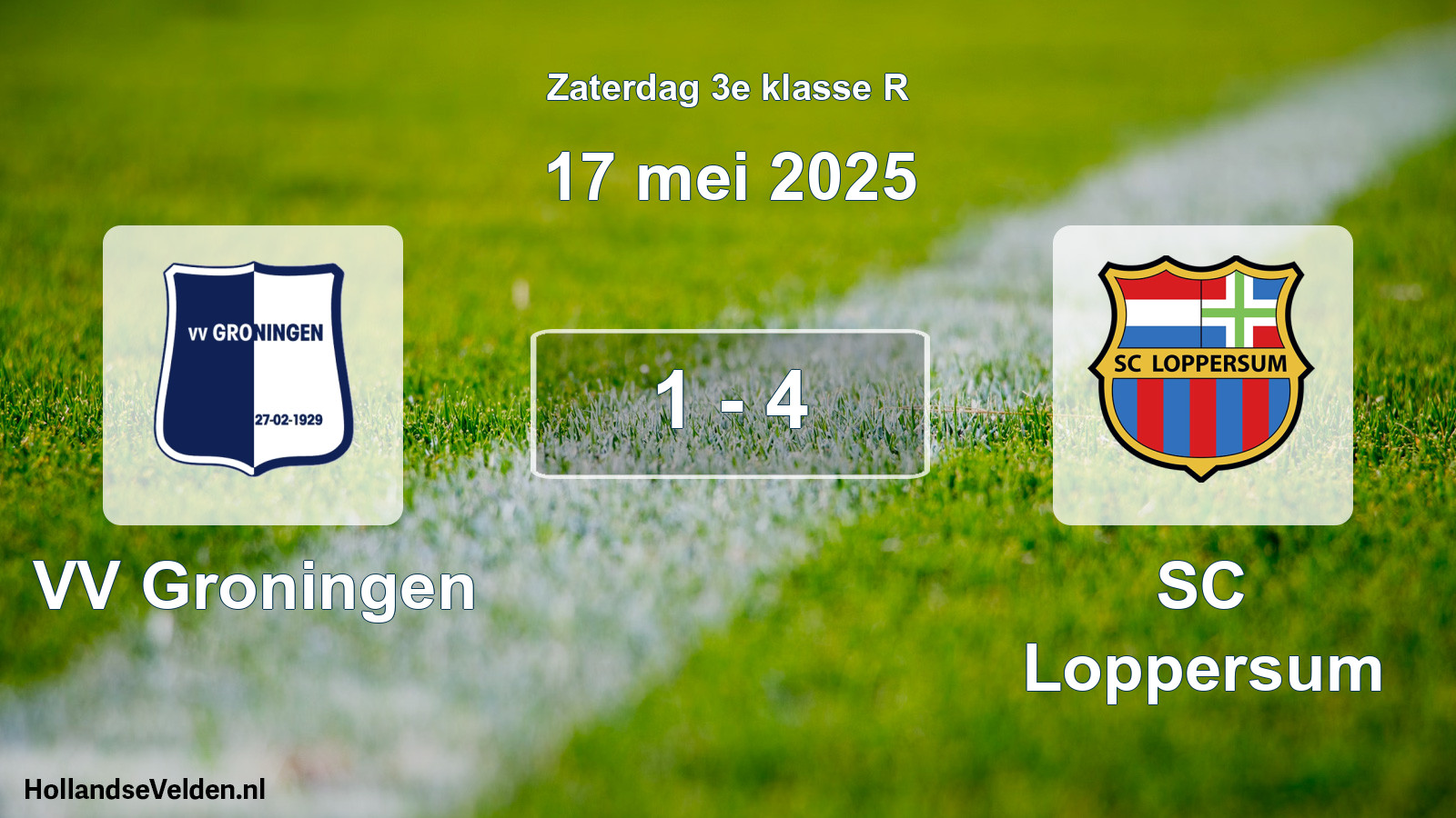 Total number of matches played: VV Groningen - SC Loppersum 1 - 4 (17 May 2025)