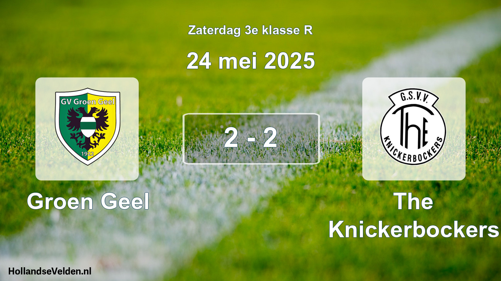 Total number of matches played: Groen Geel - The Knickerbockers 2 - 2 (24 May 2025)