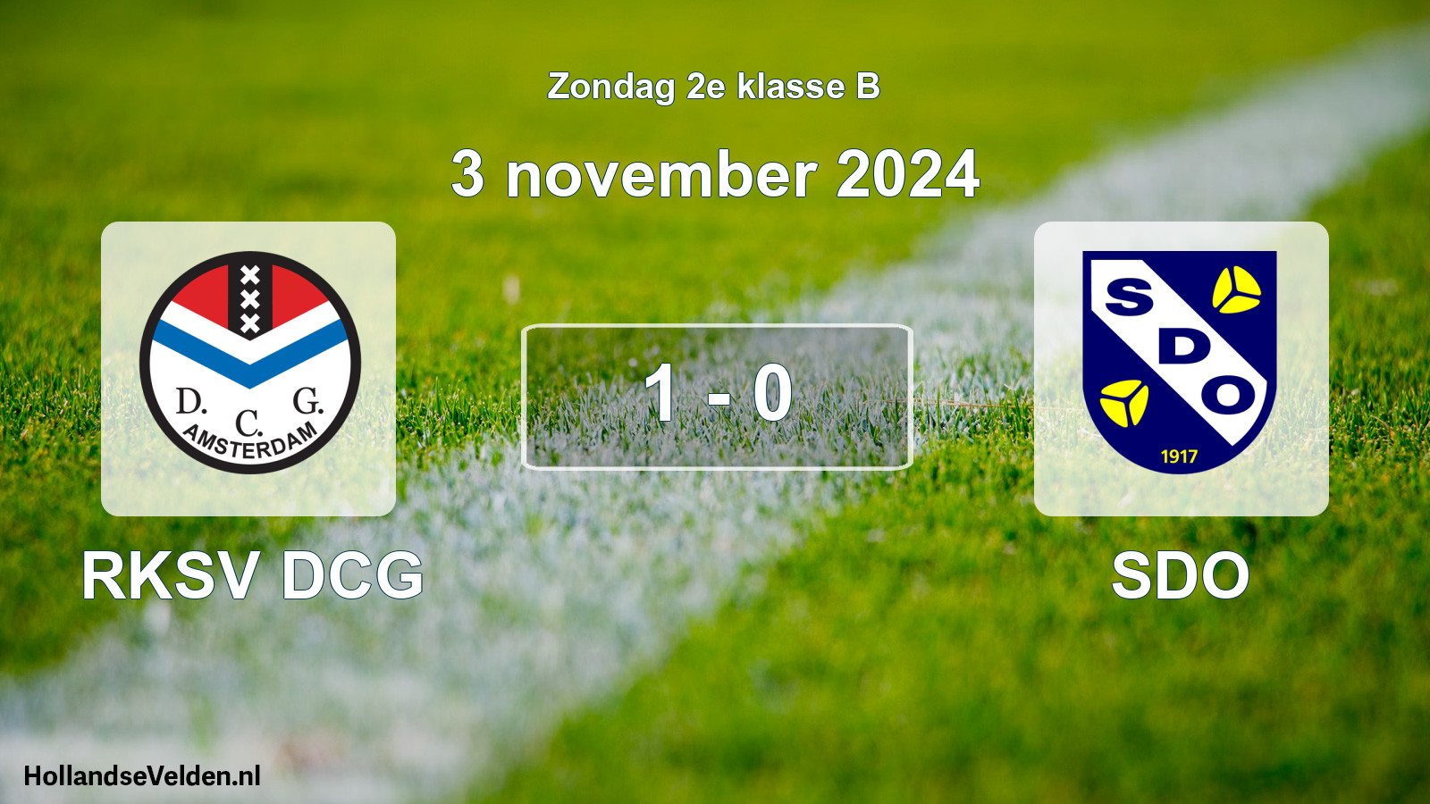 Total number of matches played: RKSV DCG - SDO 1 - 0 (3 November 2024)