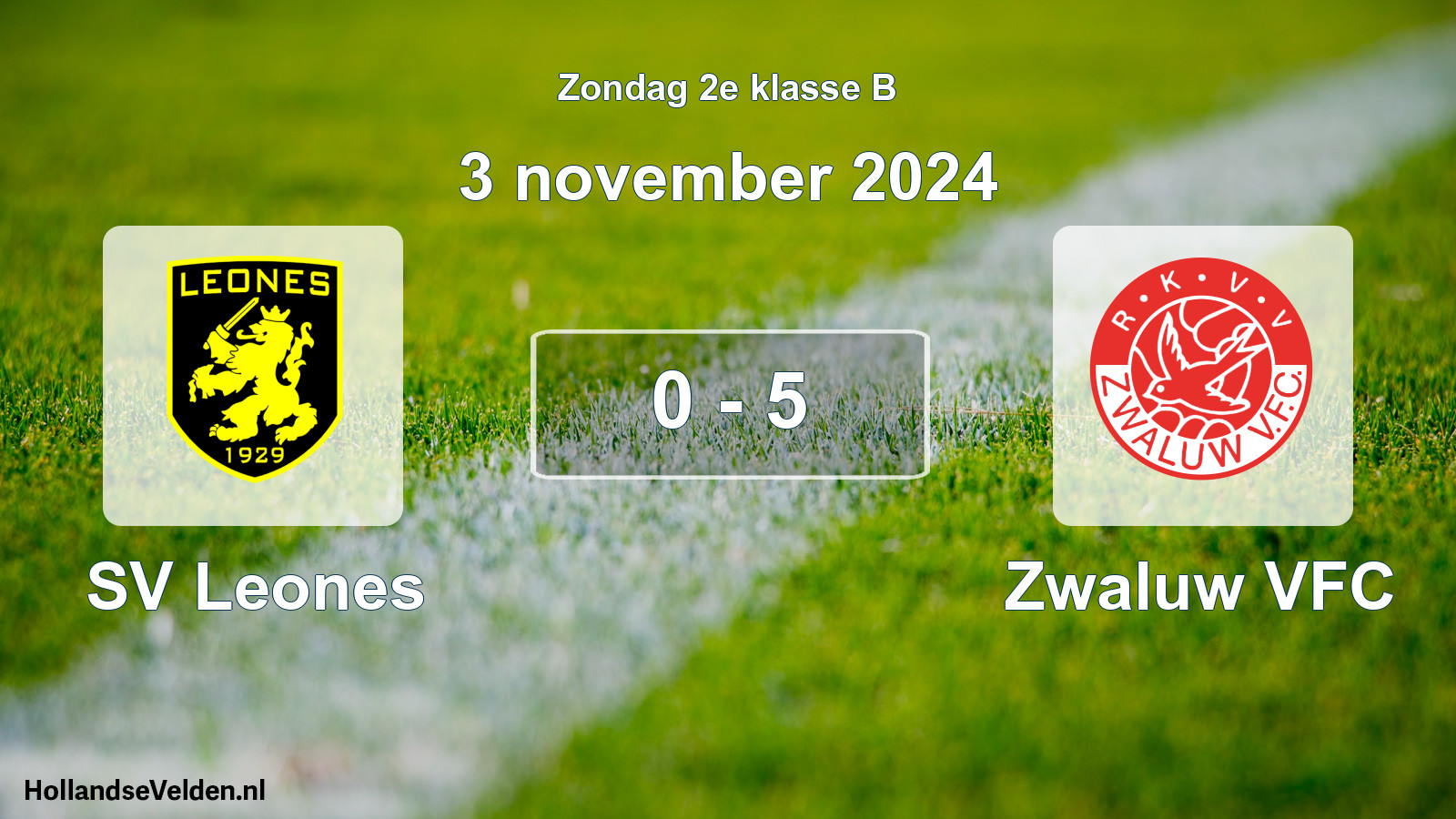 Total number of matches played: SV Leones - Zwaluw VFC 0 - 5 (3 November 2024)